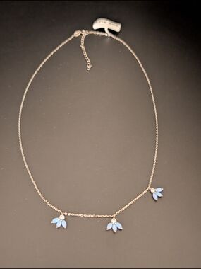 Charmed Aroma Blue Petal Pendant Necklace - Marked 925 Women Jewelry NWT